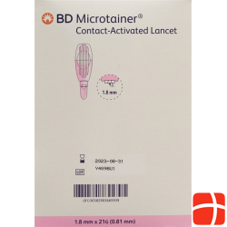 BD Microtainer Lanzetten 1.8mm x 21g Pink 200 Stück