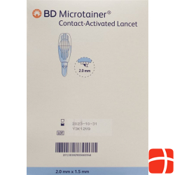 BD Microtainer Lanzetten 2mm x 1.5mm Blau 200 Stück