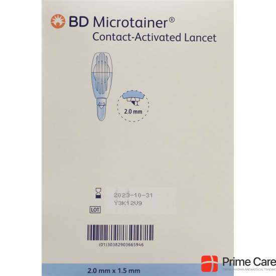 BD Microtainer Lanzetten 2mm x 1.5mm Blau 200 Stück buy online