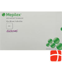 Mepilex Schaumverband Safetac 12x20cm Silik 5 Stück