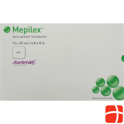 Mepilex Schaumverband Safetac 12x20cm Silik 5 Stück