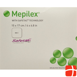Mepilex Safetac XT Schaumverband 15x17cm Silikon 5 Stück