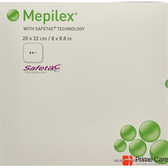 Mepilex Schaumverband Safetac 20x22cm Silik 5 Stück buy online