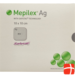 Mepilex Ag Schaumverband Safetac 10x10cm Sil 5 Stück