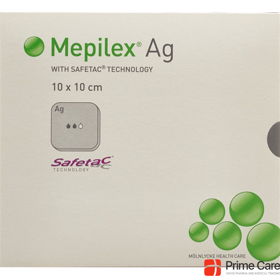 Mepilex Ag Schaumverband Safetac 10x10cm Sil 5 Stück buy online