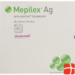 Mepilex Ag Schaumverband Safetac 20x20cm Sil 5 Stück