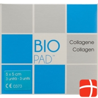 Biopad Collagen Pad Wundauflage 5x5cm 3 Stück