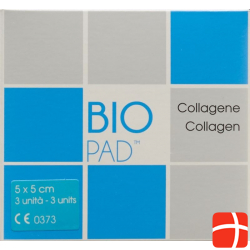 Biopad Collagen Pad Wundauflage 5x5cm 3 Stück