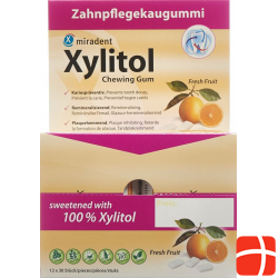 Miradent Xylitol Zahnpflege Kaugummi Fru 12x 30 Stück