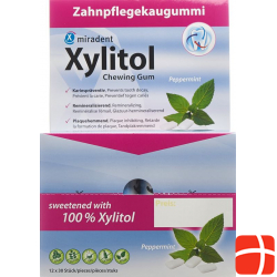 Miradent Xylitol Zahnpflege Kaugummi Min 12x 30 Stück