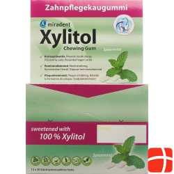 Miradent Xylitol Zahnpflege Kaugummi Spea 12x 30 Stück