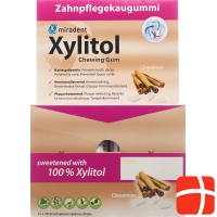 Miradent Xylitol Zahnpflege Kaugummi Zimt 12x 30 Stück