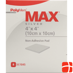 Polymem Max Silver Superabsorber 10x10cm 8 Stück