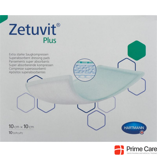 Zetuvit Plus Absorptionsverband 10x10cm 10 Stück buy online