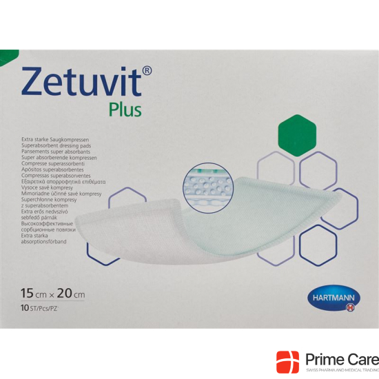 Zetuvit Plus Absorptionsverband 15x20cm 10 Stück buy online