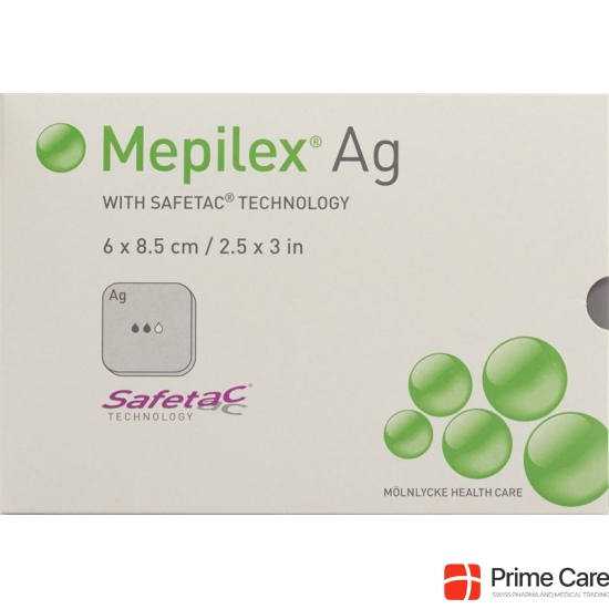 Mepilex Ag Schaumverband Safetac 6x8.5cm Sil 5 Stück buy online