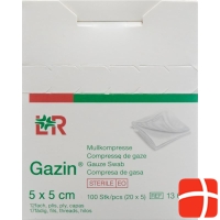 Gazin Set Kompress 5x5cm 12 Fach Steril 20x 5 Stück