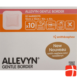 Allevyn Gentle Border Wundverband 10x10cm 10 Stück