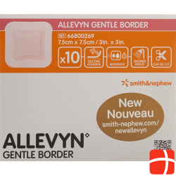 Allevyn Gentle Border Wundverband 7.5x7.5cm 10 Stück