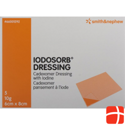 Iodosorb Dressing 10g 6x8cm 5 Stück