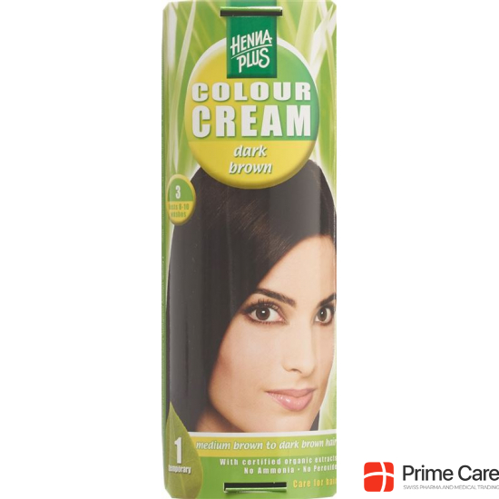 Henna Plus Colour Cream 3 Dunkelbraun 60g buy online