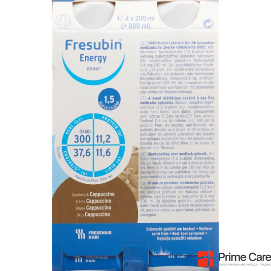 Fresubin Energy Drink Cappuccino 4x 200ml buy online