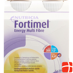 Fortimel Energy MultiFibre Vanille 4x 200ml