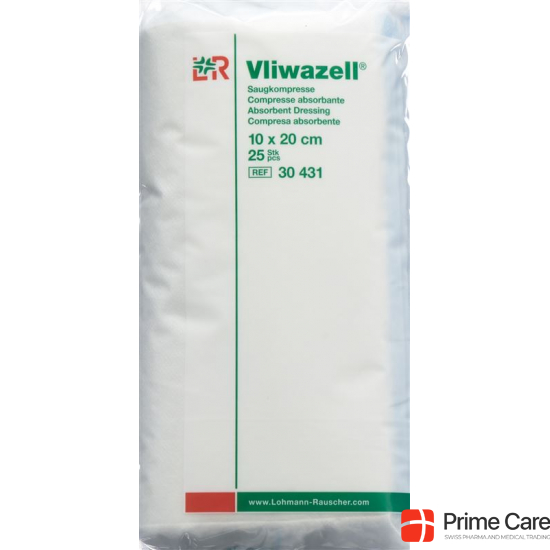 Vliwazell Saugkompresse 10x20cm 25 Stück buy online