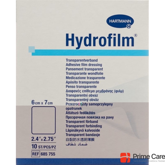 Hydrofilm Wundverband Film 6x7cm Transparent 10 Stück buy online