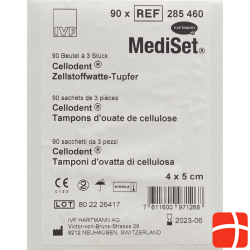 Mediset Cellodent Tupfer 4x5cm Steril 90 Beutel 3 Stück