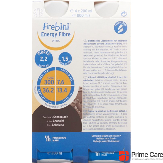 Frebini Energy Fibre Drink Schokolade 4x 200ml buy online