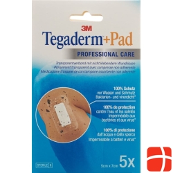 3M Tegaderm + Pad 5x7cm / Wundkissen 2.5x4cm 5 Stück