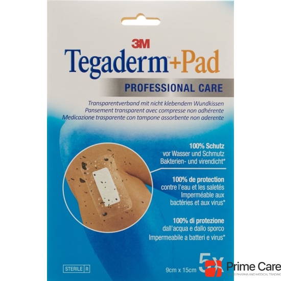 3M Tegaderm + Pad 9x15cm / Wundkissen 4.5x10cm 5 Stück buy online