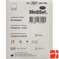 Mediset Rundtupfer 3cm 30x 3 Stück