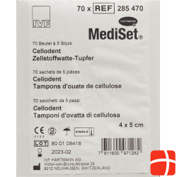 Mediset Cellodent Tupfer 4x5cm 70x 5 Stück