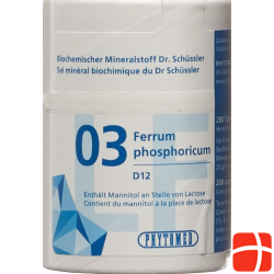 Phytomed Schüssler Nr. 3 Tabletten D 12 Lactosefrei 200 Stück