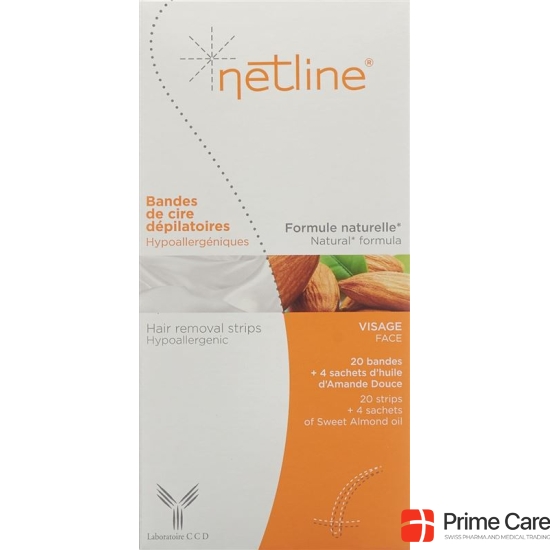 Netline Hypoallerg Kaltwachsstreifen Gesicht 20 Stück buy online