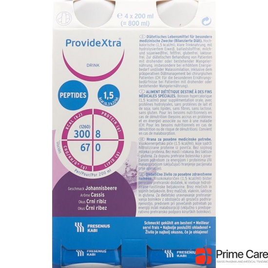 Providextra Drink Liquid Cassis 4x 200ml buy online