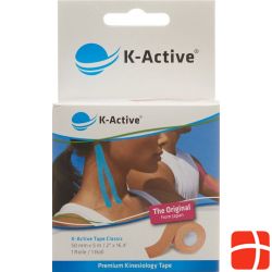 K-active Kinesio Tape 5cmx5m Beige Wasserabweisend