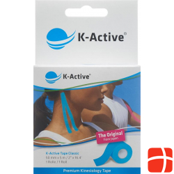 K-active Kinesio Tape 5cmx5m Blau Wasserabweisend