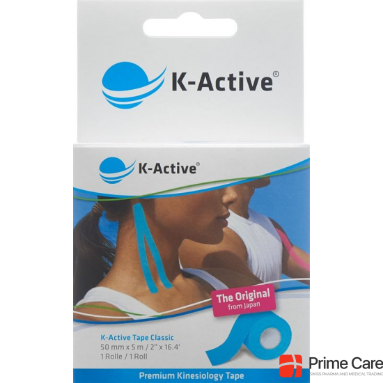 K-active Kinesio Tape 5cmx5m Blau Wasserabweisend buy online