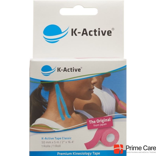 K-active Kinesio Tape 5cmx5m Pink Wasserabweisend buy online