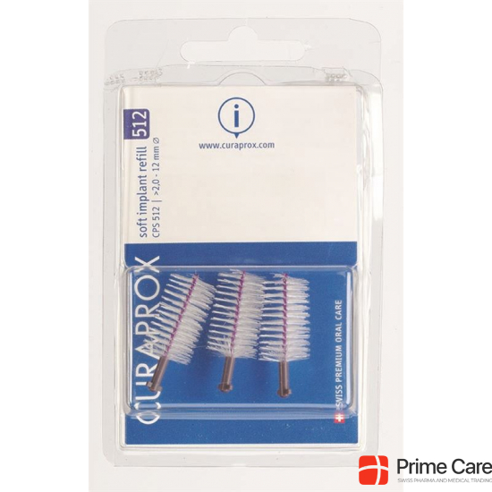 Curaprox CPS 512 Soft Implant Brushes Violet 3 pieces buy online