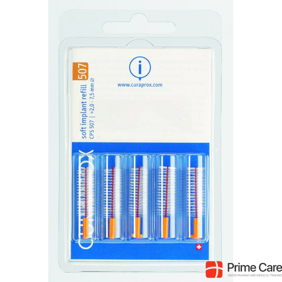 Curaprox CPS 507 Soft Implant Brushes Orange 5 pieces buy online