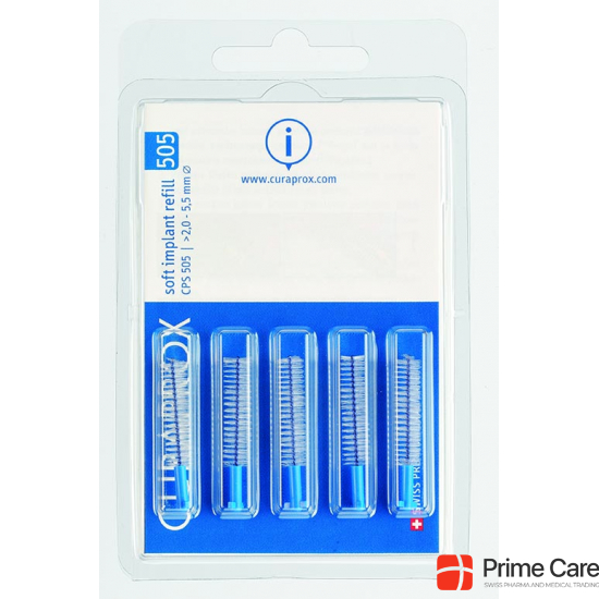 Curaprox CPS 505 Soft Implant Brushes Blue 5 pieces buy online