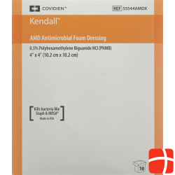 Kendall AMD antimikrobieller Schaumstoffverband 10.2x10.2cm 10 Stück