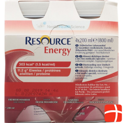 Resource Energy Erdbeer-Himbeer 4x 200ml