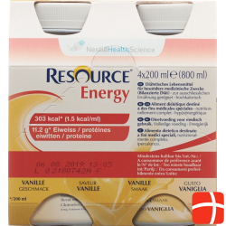 Resource Energy Vanille 4x 200ml