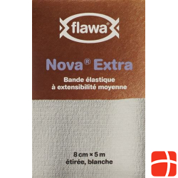 Flawa Nova Extra Elastische Mittelzugbinde 8cmx5m Weiss
