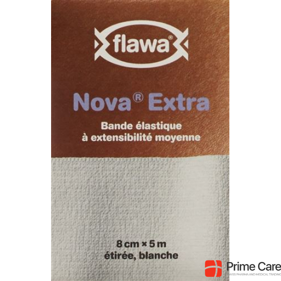 Flawa Nova Extra Elastische Mittelzugbinde 8cmx5m Weiss buy online